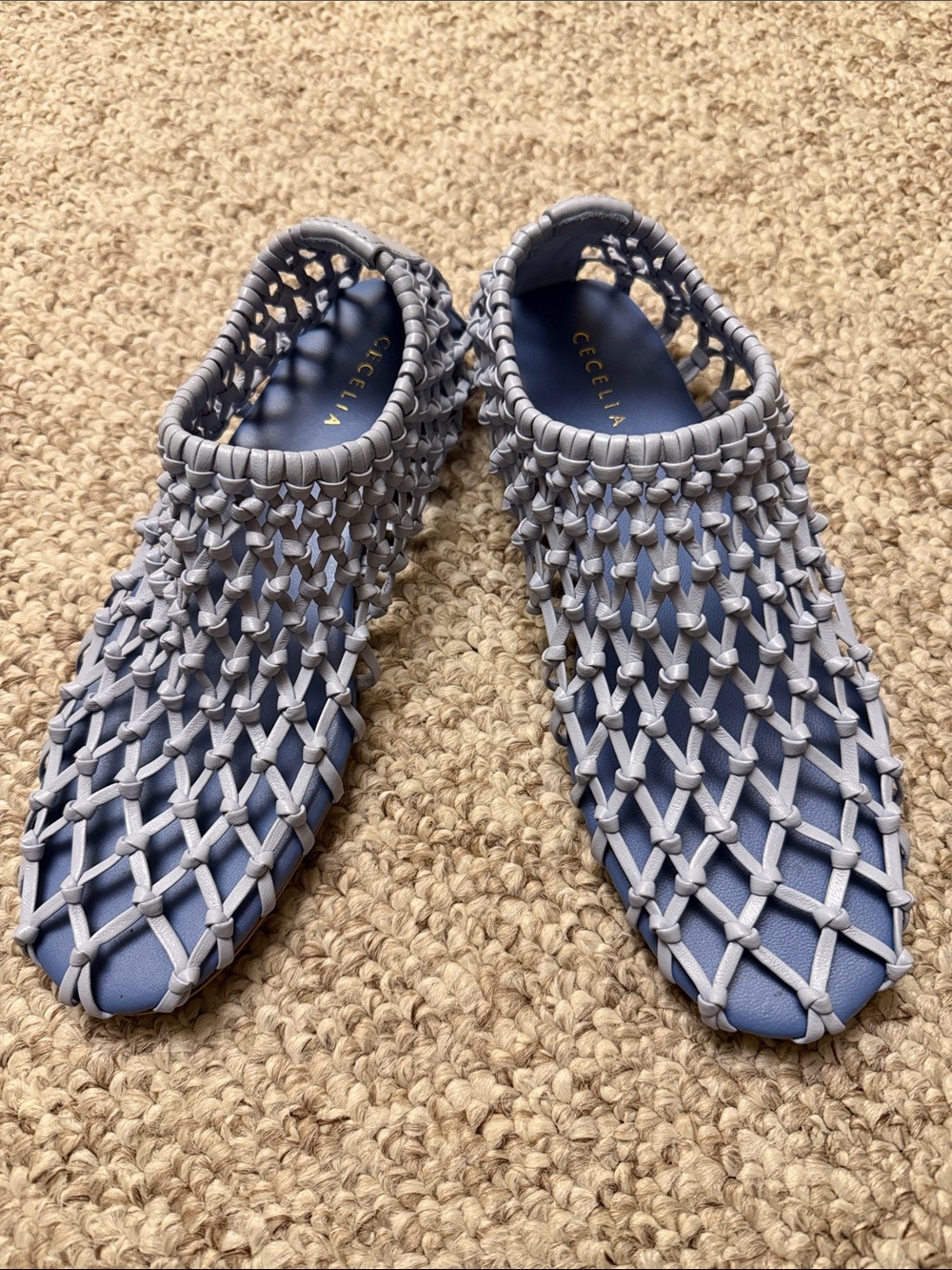 CECILIA NEW YORK leather Knotted Slingback Flats